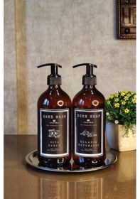 Resim Khakma Bulaşık Deterjanı Ve Sıvı Sabun Şişesi Sabunluk Seti 