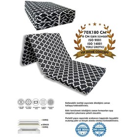Resim Katlanır Yer Minderi Ve Tek Kişilik Süngerli Katlanır Minder 70x180 Cm 6 Cm Büyük Karaçatı 