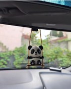 Resim Melibu Sallanan Panda Araba Süsü - Dikiz Aynası Süsü 