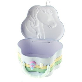 Resim Kumbara Metal Unicorn Desenli Kilitli Kumbara Mixoyuncak 