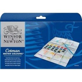 Resim Winsor & Newton Cotman Tablet Sulu Boya Seti 24 Renk 