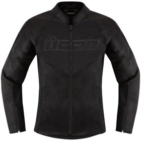 Resim Icon Womens Hooligan Ce Korumalı Kadın Motosiklet Montu Siyah 