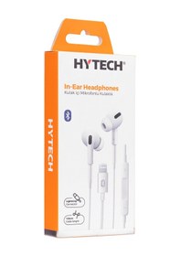 Resim Hytech HY-XBK52 Beyaz Bluetooth Kulak Içi Mikrofonlu Kulaklık 