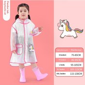 Resim Çocuk Yağmurluğu Erkek Sevimli Kız Bebek Yağmurluğu Anaokulu Çocuğu Tam Vücut Yağmurluğu No. 3 Pembe 