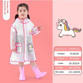 Resim Çocuk Yağmurluğu Erkek Sevimli Kız Bebek Yağmurluğu Anaokulu Çocuğu Tam Vücut Yağmurluğu No. 3 Pembe 