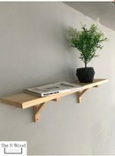 Resim The N Wood Ahşap Kitaplık Duvar Rafı taby 