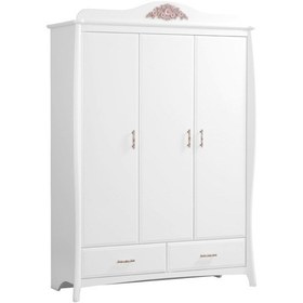 Resim Meltem Kids Prestij Beyaz Genç Odası Üç Kapılı Dolap 