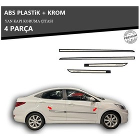 Resim Hyundaı Accent Blue Yan Kapı Koruma Çıtası Plastik + Krom 
