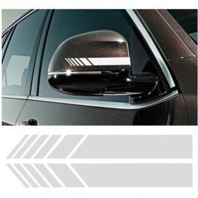 Resim Sticker World Yan Ayna Şerit Sticker Sağ-sol 20*3 Cm Gri 