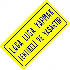 Resim Laga Luga Yazılı Sök-tak-pratik Vantuzlu Yeni Nesil Dekor Plaka 