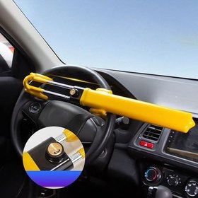 Resim Araç Direksiyon Kilidi - Hırsızlık Önleyici Direksiyon Güvenlik Sistemi - Taşınabilir Ayarlanabilir Kilitli Güvenlik Kaydırmaz Sistem Kamyon Motosiklet Tekne Karavan Oto Atv için 