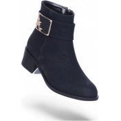 Resim Scarletta S14 Nubuk Siyah 5cm Kadın Topuklu Bot Siyah 