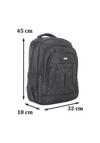 Resim Case Club Büyük Boy 17 İnç Laptop Bölmeli Sırt Çantası Darbe Emici Koruma Su Geçirmez Kumaş Siyah 