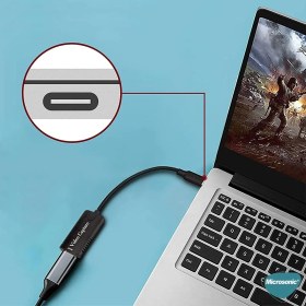 Resim Microsonic Video Capture Kablo, Type-C HDMI Adaptör Çevirici Siyah 