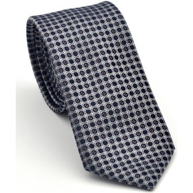 Resim Gaffy Füme Karışık Desenli Gri Dokuma Kumaş Mendilli Slim Fit Kravat // Sdk-2502-4 Gri 