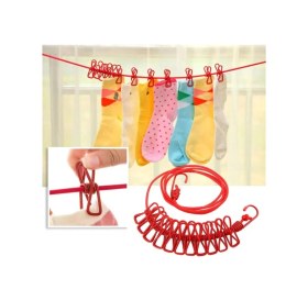 Resim River World Çamaşır İpi Mandallı Taşınabilir Çok Renkli 