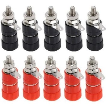 Koodmax 5 Takım 4mm Orta Boy Born Klemens 5 Kırmızı - 5 Siyah