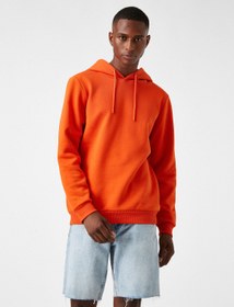Resim Basic Kapşonlu Sweatshirt Şardonlu 
