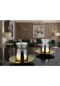 Resim Rova Tr Çay Bardak Seti 6lı Altın 