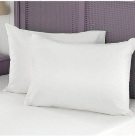 Resim Fermuarlı Beyaz 2'Li Yastık Kılıfı 50X70 Cm 