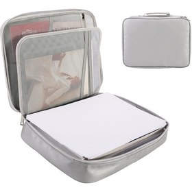 Resim Teltree Alev Geçirmez Çok Amaçlı Belge Çantası, Seyahat Ve Ofis İçin Suya Dayanıklı Organizer, Pasaport Ve Kartlar İçin. 