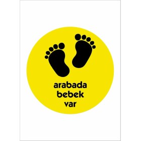 Resim Arabada Bebek Var - Araba - Oto - Araç - Sticker 00001 