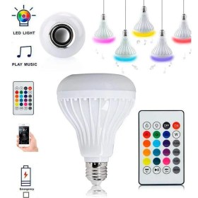 Resim Qasul E27 Rgb LED Ampul Uzaktan Kumandalı Bluetooth ve Hoparlör Özelliği 