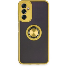 Resim artlab Art Galaxy A14 4G Kılıf Montreal Yüzüklü Silikon Kapak - Sarı Lab 