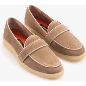 Resim Kemal Tanca Kadın Casual Süet Loafer Ayakkabı Kauçuk Taban T101 