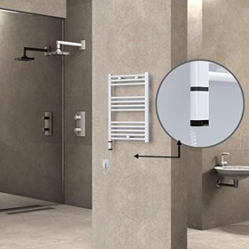 Resim Haiti Elektrikli Havlupan 500x700 Düz Beyaz Parlak (OneD On/Off) Sol 300 Watt 