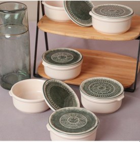 Resim Keramika Maya Kahvaltılık 10 Cm 6 Adet 20788-90 Yeşil 