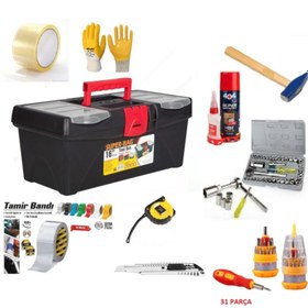 Resim Aiwa 79 Parça Hobi Seti Lokma Takımı Tornavida Takım Çantası 