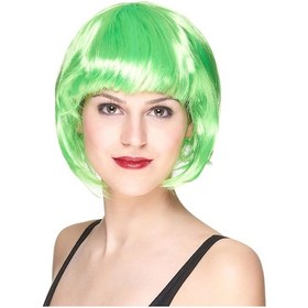 Resim Yeşil Parti Peruğu Kısa Küt Saç 