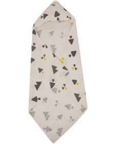 Resim Sevi Bebe Organik Müslin Kundak Üçgen Desen Ekru 