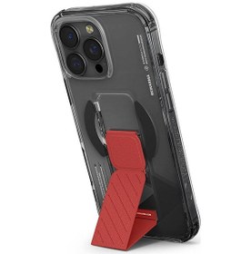 Resim İphone 16 Pro Uyumlu Kılıf Magsafe Şarj Özellik Teknoloji Desenli Standlı Skinarma Axon Kapak Siyah 