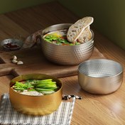 Resim 1 adet Paslanmaz Çelik Altın Kase, Büyük Ramen Kasesi, Anında Noodle Kasesi, Turşu Kasesi, Anti-yakma Büyük Çorba Kasesi, Ev Yaratıcı Sofra Takımı, Kore Ramen Kasesi, Elektromanyetik Ocak ve Gaz Ocak Mevcut, Mutfak Malzemeleri, Sofra Malzemeleri 