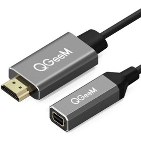 Resim Qgeem Hdmı Erkek To Mini Displayport (mini Dp) Dişi Dönüştürücü-çevirici Adaptör Kablo (015 Cm) 