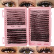 Resim CMAYOME 200/640 Küme 30D/40D/50D Kirpik Uzatmaları - Doğal, Kalın, Uzun Ömürlü Yapışma, Kabarık ve Kalın D-Şekilli Kıvır Karışık Uzunluklar (8-16mm) - Günlük Kullanım ve Partiler İçin Uygun, Başlangıç Seviyesinde Dostu 