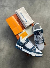 Resim Louis Vuitton Lv Trainer Blue Sneakers Mavi - Füme 