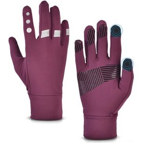 Resim Springsun Kışlık Dokunmatik Eldivenler - Su Geçirmez, Isıtmalı, Kaymaz Bisiklet Ve Motosiklet Kullanımı İçin Mor 
