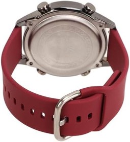 Resim VGEBY Dijital Kronograf Saat, WR50M ABS Plastik Su Geçirmez Aydınlık Büyük Ekran Açık Spor Erkekler Için İzle (Şarap kırmızısı) 