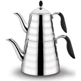 Resim Korkmaz Viva Siyah Çaydanlık Takımı 