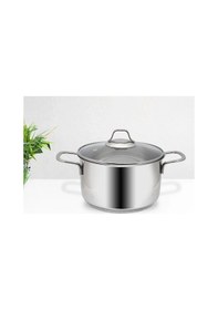 Resim Gülsan Mega İnox 20cm Derin Tencere Cam Kapak Inox 