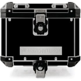 Resim Folyo Kaplama - Adventurer Motosiklet Arka Çanta Orta Mat Siyah Kaplama Sticker Etiket Modeli 