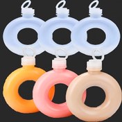 Resim 2'li/4'lü Donut Şeklinde Plastik Bardaklar - 500ml/17oz Kapasiteli, Ücretsiz Donatlı Çantalar Hafif ve Dayanıklı PP Malzeme Doğum Günü Partileri Piknikler Etkinlikleri İçin (Sadece Elde Yıkama Pastel Renkler) 