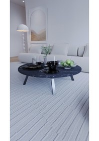 Resim Mega Kozalak Yuvarlak Şık Katlanabilir Yer Sofrası Masa 