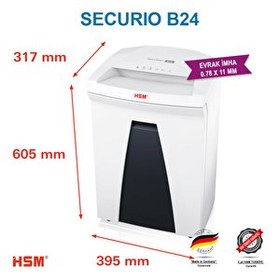 Resim HSM Securio B24 35 L Parçacık Kesim Evrak İmha Makinesi 