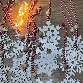 Resim Ahşap Yılbaşı Ağaç Süsü-BY15 