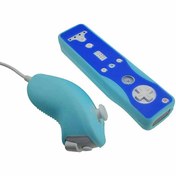 Resim Nintendo Wii Remote Nunchuck Silikon Kılıf Wii Koruma Kılıfı Nunchuck Kılıf Wii Kılıf Mavi POPKONSOL