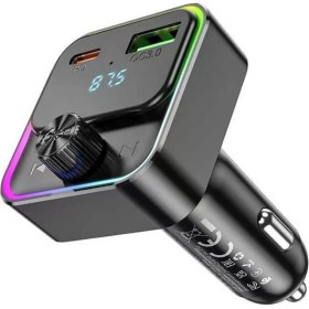 Resim Dijital Göstergeli Kablosuz Araç Içi Fm Transmitter + USB-PD30W Hızlı Şarj Aleti 